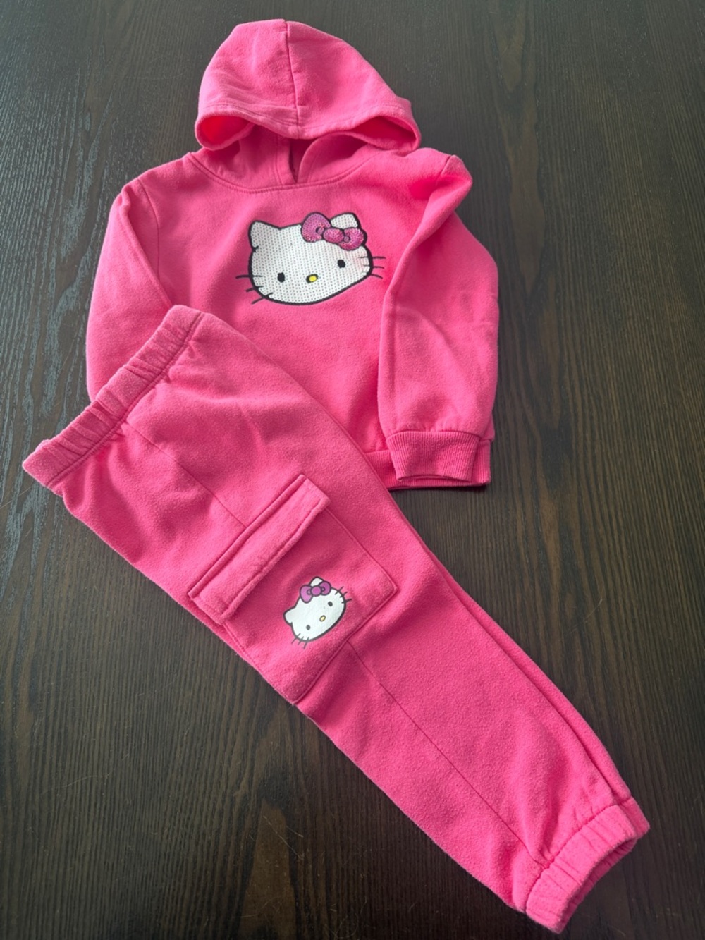 Hello Kitty Hot Pink Fleece Hoodie and Joggers Set